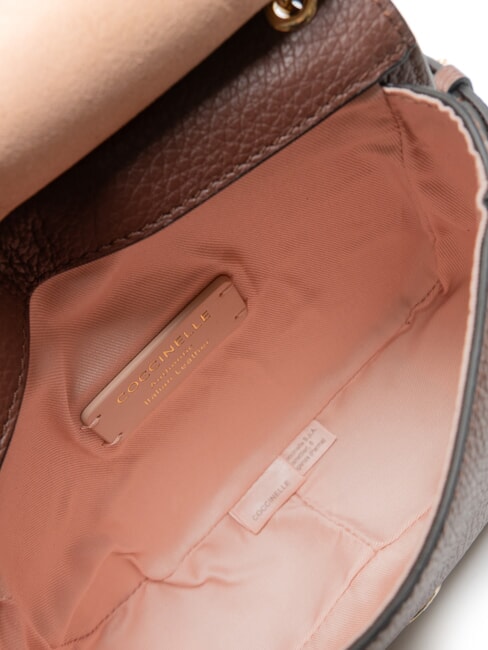 LEILANI Bolso de mano de piel con bandolera algarroba - Bolsos Mujer