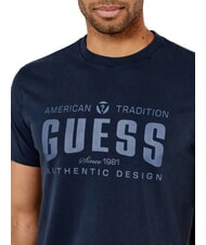 GUESS SS BSC TRADITION  Camiseta de algod&oacute;n azul inteligente multi - camiseta - 3
