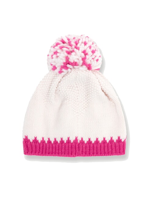 ARTHUR Gorro con pomp&oacute;n blanco-framboise - Sombreros