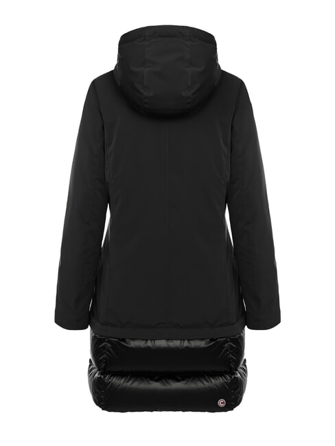 PURENESS Chaqueta de plumón bimaterial con capucha negro - Chaquetas de plumas de mujer