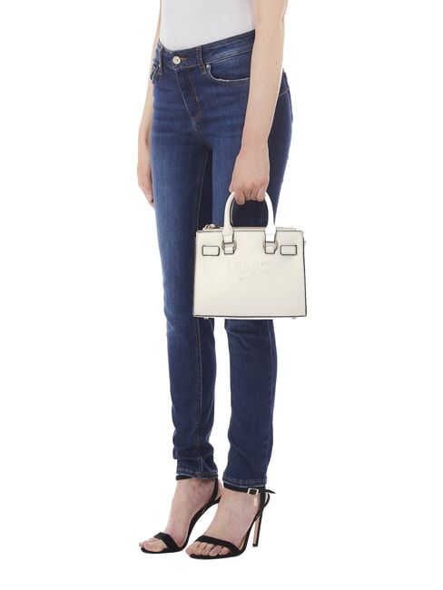 HALONA Bolso tote pequeño hecho a mano OFFWHITE - Bolsos Mujer