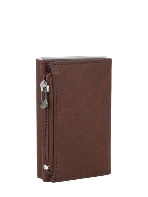 STORY  Tarjetero de piel marrón 14/rutenio paladio - Carteras Hombre