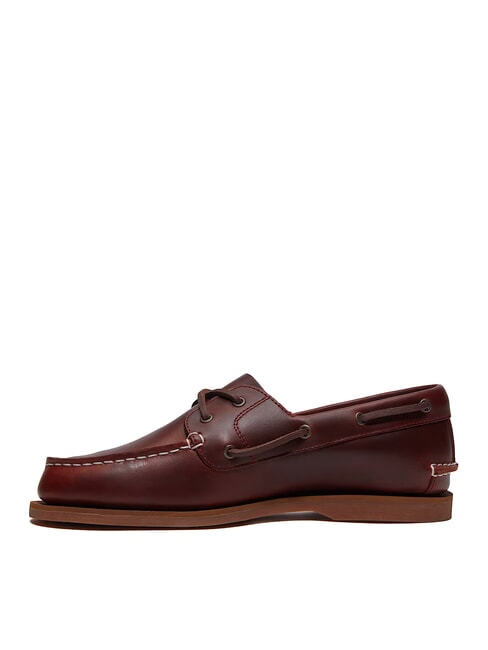 CLASSIC BOAT  Zapatos n&aacute;uticos de piel burdeos de grano entero - Zapatos Mujer