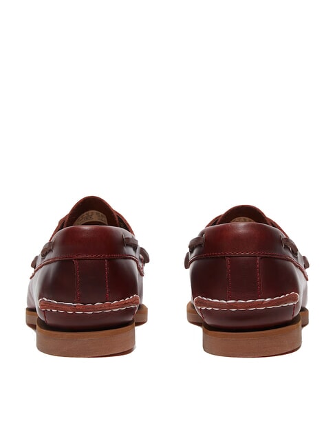 CLASSIC BOAT  Zapatos n&aacute;uticos de piel burdeos de grano entero - Zapatos Mujer