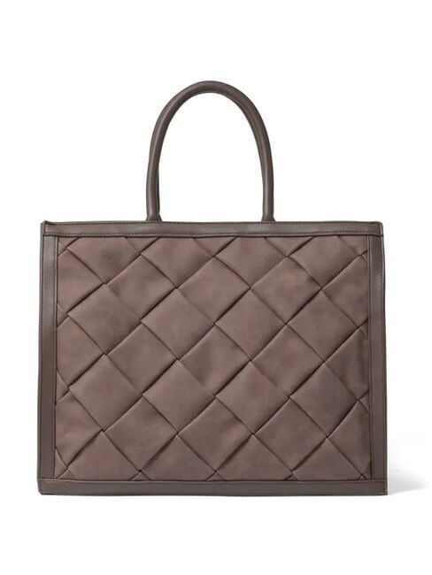 ICONS Tote Bolso de mano, con bandolera marrón - Bolsos Mujer