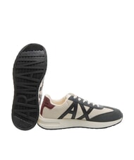 ARMANI EXCHANGE A|X LOGO Zapatillas blanco roto + gris oscuro - Zapatos Hombre - 6