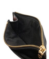 LOVE MOSCHINO METALLIC LOGO Tarjetero plano con monedero negro - Carteras Mujer - 3