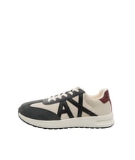ARMANI EXCHANGE A|X LOGO Zapatillas blanco roto + gris oscuro - Zapatos Hombre - 2