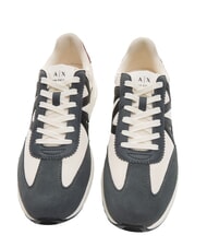 ARMANI EXCHANGE A|X LOGO Zapatillas blanco roto + gris oscuro - Zapatos Hombre - 5