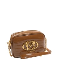 LOVE MOSCHINO CROCO PRINTED Bolso de hombro para c&aacute;mara camello2 - Bolsos Mujer - 2