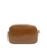 LOVE MOSCHINO CROCO PRINTED Bolso de hombro para c&aacute;mara camello2 - Bolsos Mujer - 4