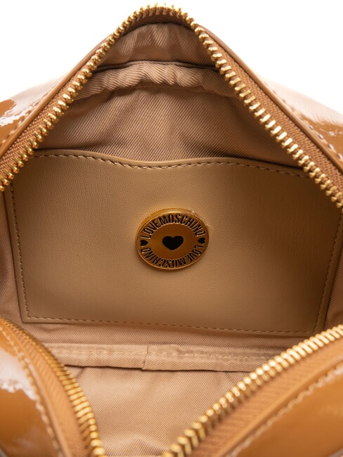 CROCO PRINTED Bolso de hombro para c&aacute;mara camello2 - Bolsos Mujer