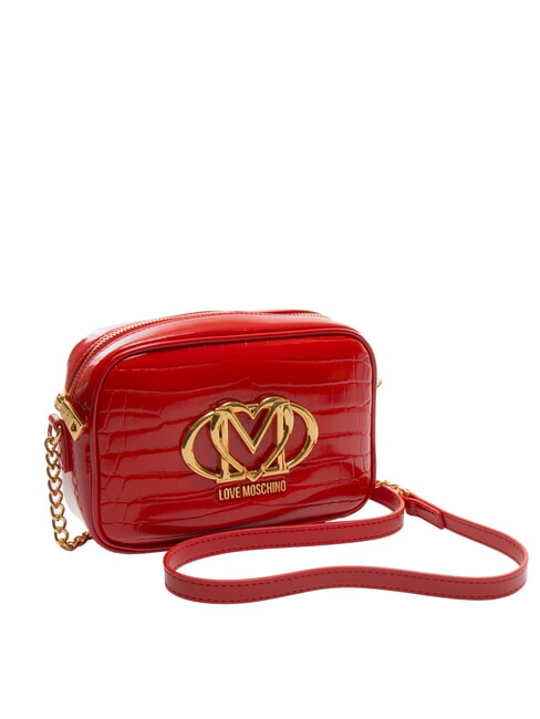 CROCO PRINTED Bolso de hombro para c&aacute;mara rojo - Bolsos Mujer