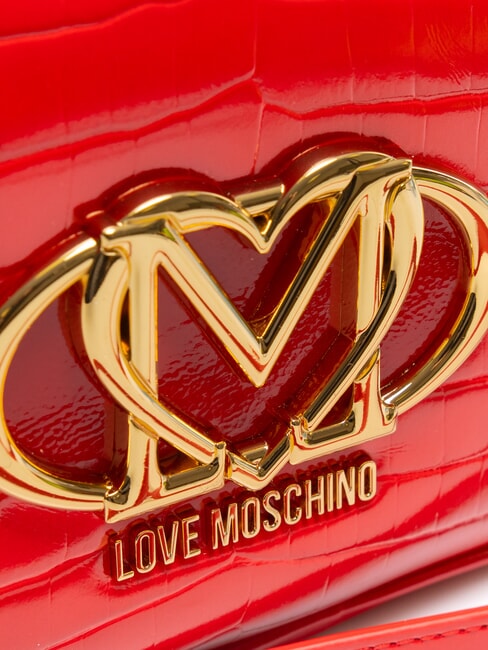 CROCO PRINTED Bolso de hombro para c&aacute;mara rojo - Bolsos Mujer