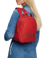 LOVE MOSCHINO GOLD LETTERING Mochila ROJO - Bolsos Mujer - 4
