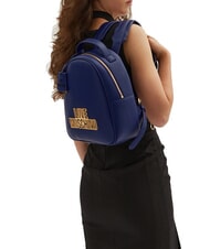 LOVE MOSCHINO GOLD LOGO Mochila azul - Bolsos Mujer - 4