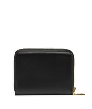 LOVE MOSCHINO GOLDEN HEART Cartera mediana con cremallera alrededor negro - Carteras Mujer - 3