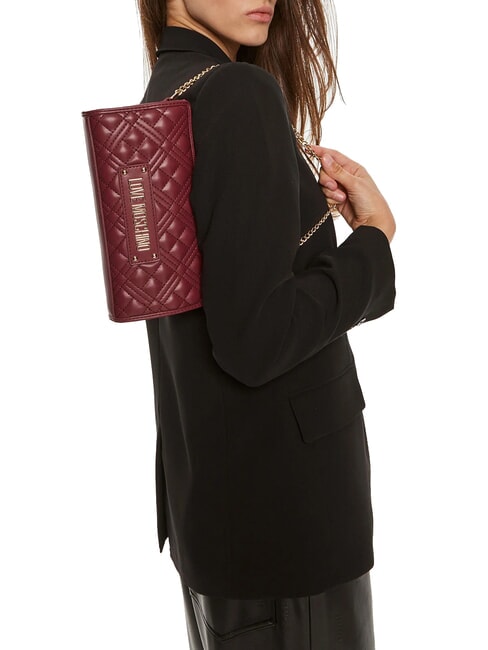 QUILTED  Bolso de hombro vino - Bolsos Mujer