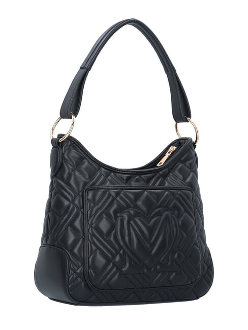 QUILTED  Bolso de hombro estilo hobo negro - Bolsos Mujer