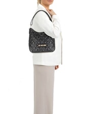 LOVE MOSCHINO QUILTED  Bolso de hombro estilo hobo negro - Bolsos Mujer - 4
