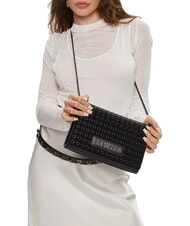 LOVE MOSCHINO CHAIN Bolso de hombro con micro tachuelas negro/bronce metálico - Bolsos Mujer - 4