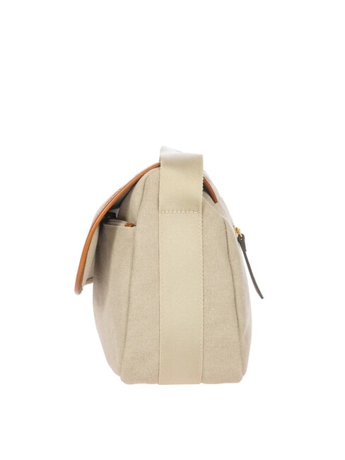 SORRENTO M Bolso mediano de lona con solapa BEIGE - Bolsos Mujer