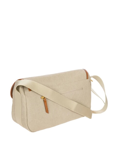 SORRENTO M Bolso mediano de lona con solapa BEIGE - Bolsos Mujer