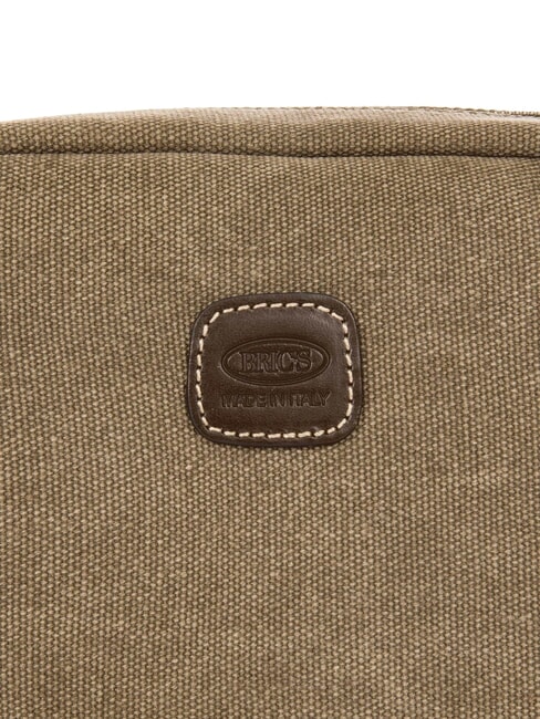 SORRENTO ERICA Bolso bandolera pequeño de lona cacao - Bolsos Mujer