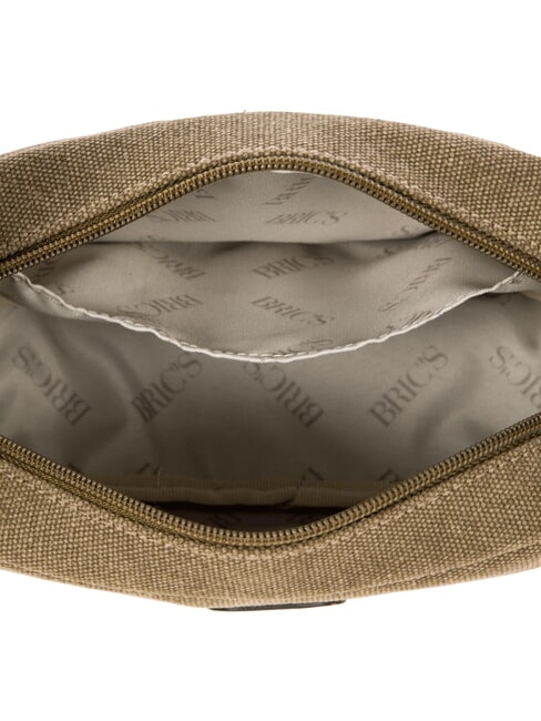 SORRENTO ERICA Bolso bandolera pequeño de lona cacao - Bolsos Mujer