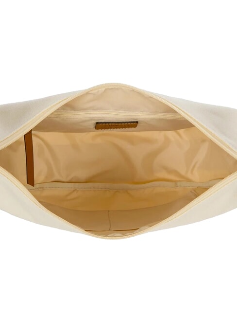 SORRENTO LUNA Bolsa de lona con forma de media luna CREMA - Bolsos Mujer