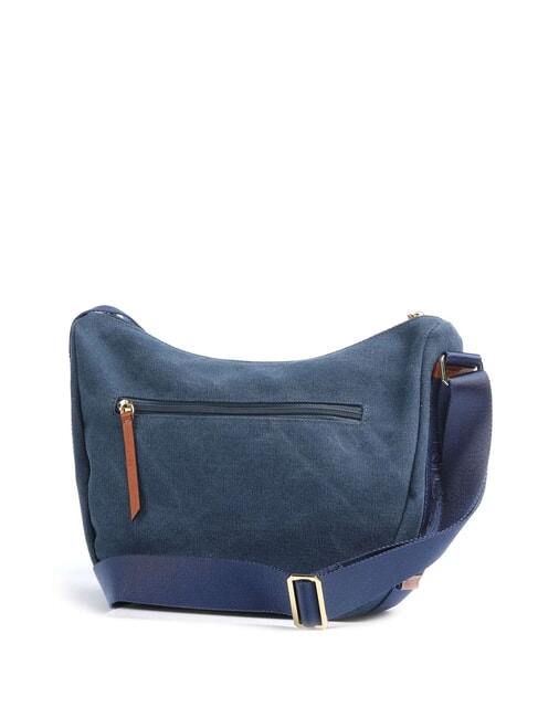 SORRENTO LUNA Bolsa de lona con forma de media luna azul - Bolsos Mujer