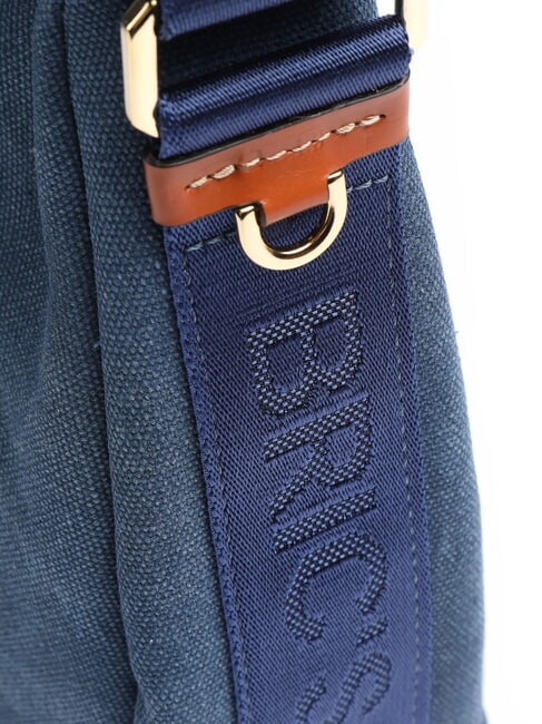 SORRENTO LUNA Bolsa de lona con forma de media luna azul - Bolsos Mujer