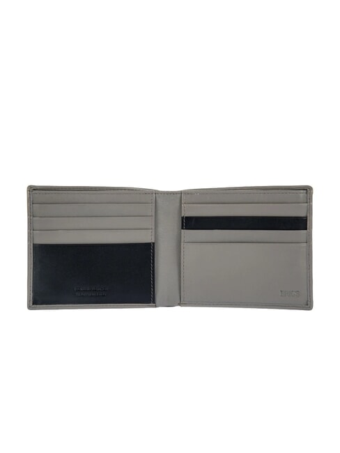 BERNINA Cartera de piel para 8 tarjetas GRIS - Carteras Hombre