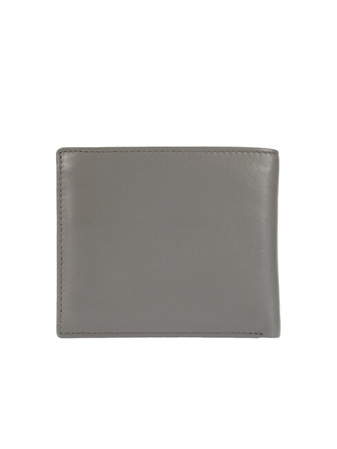 BERNINA Cartera de piel para 8 tarjetas GRIS - Carteras Hombre