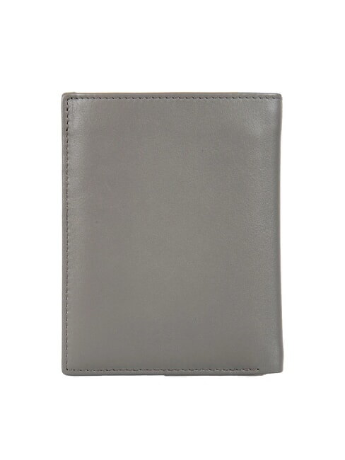 BERNINA Cartera de cuero vertical de 10 cc GRIS - Carteras Hombre