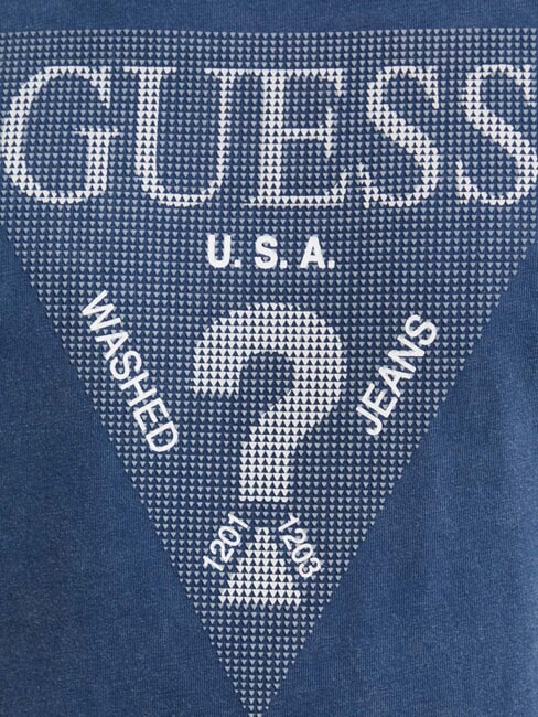 TRIANGLE Camiseta de algodón con estampado banderín azul - camiseta