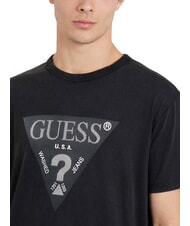 GUESS TRIANGLE Camiseta de algod&oacute;n con estampado jetbla - camiseta - 3