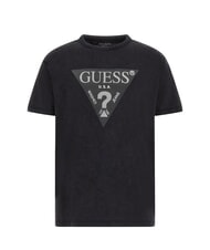 GUESS TRIANGLE Camiseta de algodón con estampado jetbla - camiseta - 4