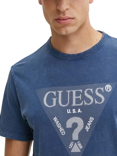 TRIANGLE Camiseta de algod&oacute;n con estampado bander&iacute;n azul - camiseta