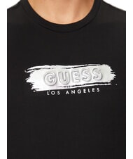 GUESS METALLIC LOGO Camiseta con estampado en relieve jetbla - camiseta - 4