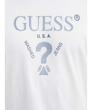 GUESS TRIANGLE Camiseta de algod&oacute;n con estampado purwhite - camiseta - 4