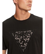 GUESS TRIANGLE Camiseta con parche de logo bordado jetbla - camiseta - 3