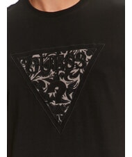 GUESS TRIANGLE Camiseta con parche de logo bordado jetbla - camiseta - 4