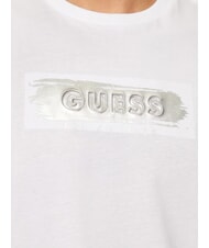 GUESS METALLIC LOGO Camiseta con estampado en relieve purwhite - camiseta - 4