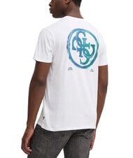 GUESS BASIC Camiseta con estampado del logotipo 4G purwhite - camiseta - 2