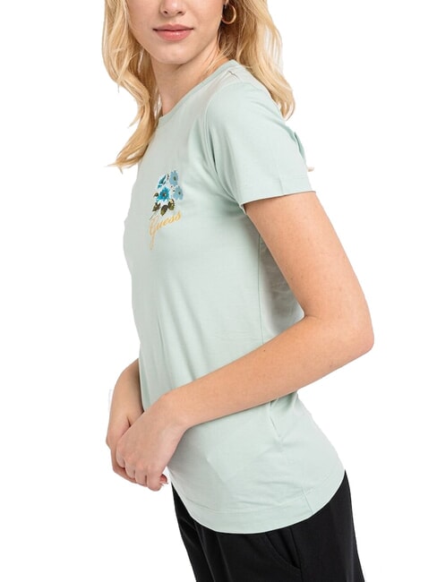FLOWERS Camiseta elástica menta suave - camiseta