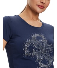 GUESS LOGO Camiseta con logo 4G y tachuelas mago azul - camiseta - 3