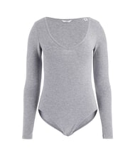 GUESS TESSA Body de canalé de manga larga gj gris medio brezo - camiseta - 4