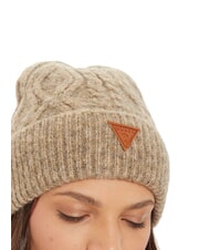 GUESS KNITTED Gorro trenzado con puño - Sombreros