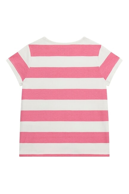 KIDS Camiseta de rayas blanco y fucsia st - Camiseta niño